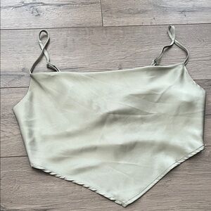 Forever21 Satin Cami Top in Sage Green. Women’s Size M